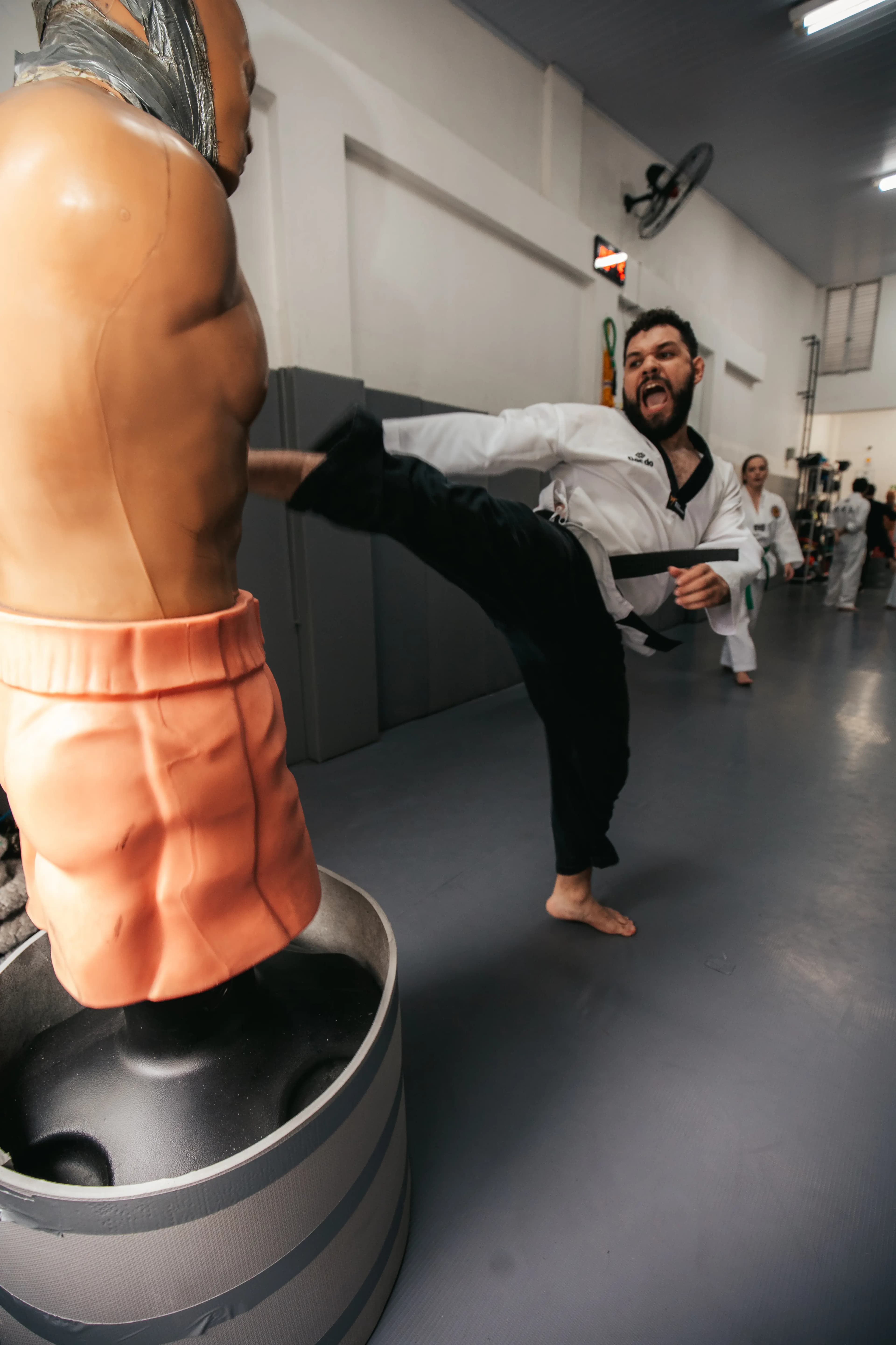 Chute em execução