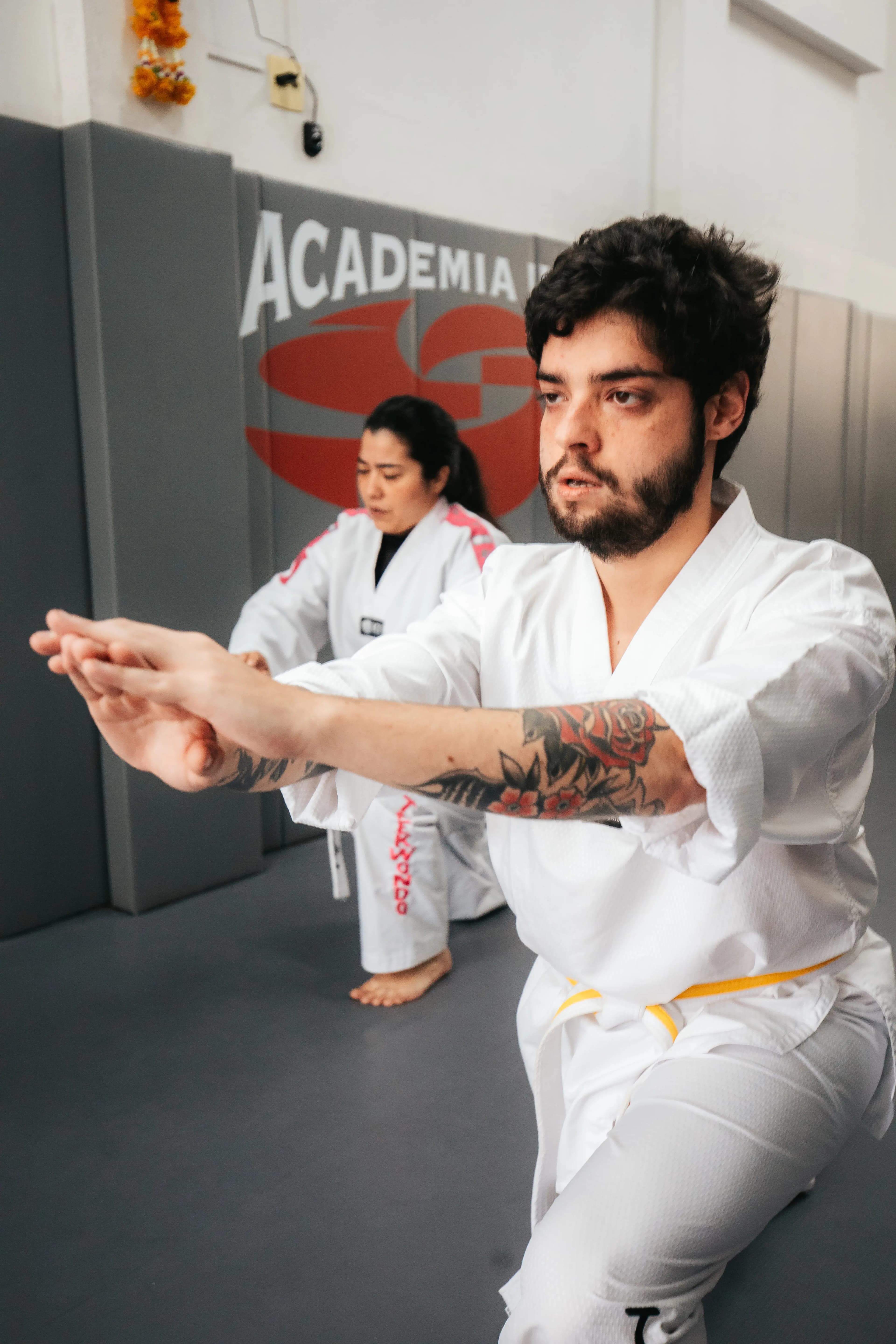 Praticantes representando a faixa Amarela
